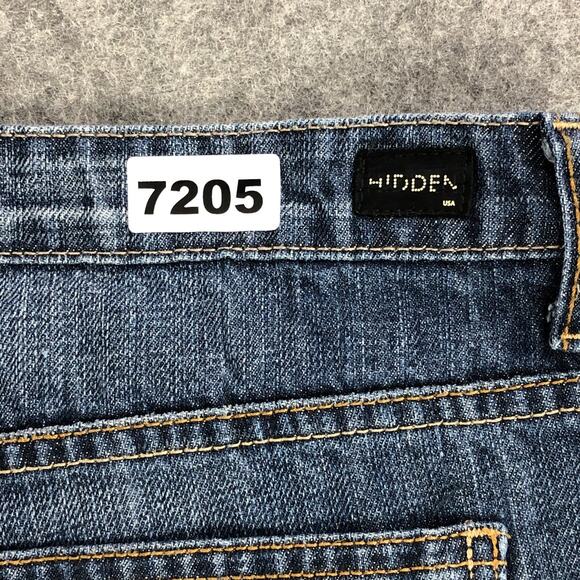 Hidden Women Jeans 11 Cropped Straight High Rise Medium Wash Distressed USA Made - Picture 13 of 13